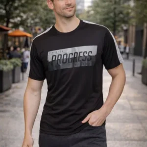 Men's Regular-Fit Typography-Print T-Shirt – Style 666