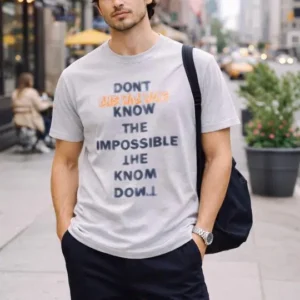 Men's Regular-Fit Typography-Print T-Shirt – Style 702