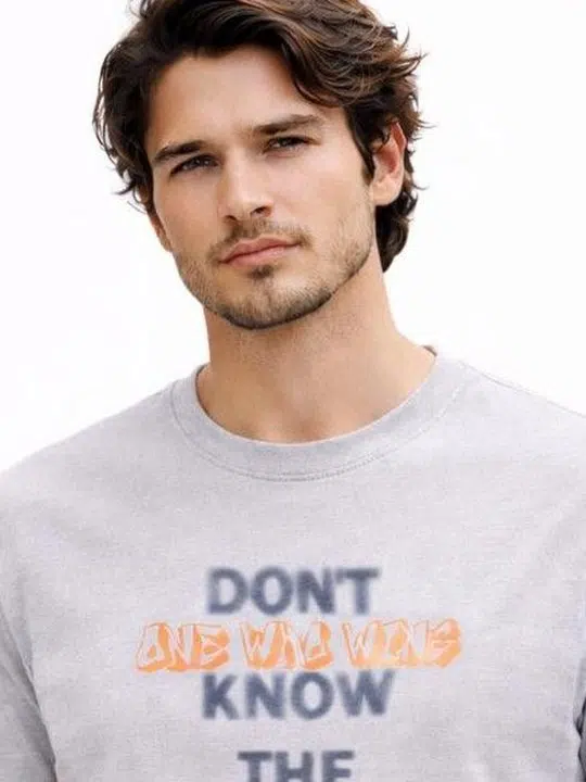 Men's Regular-Fit Typography-Print T-Shirt – Style 702