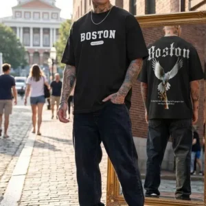 Men's Regular-Fit Typography-Print T-Shirt – Style 716