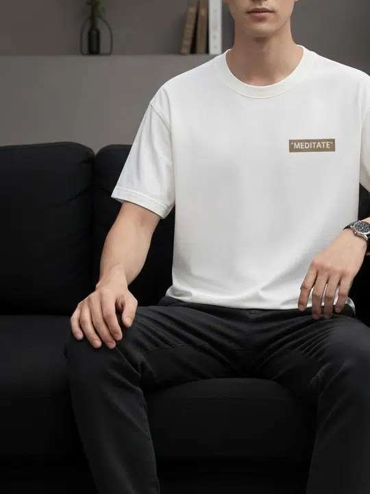 Men's Regular-Fit Typography-Print T-Shirt – Style 901