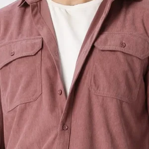 Men's Regular-Fit Vertical-Stripe Corduroy Shirt – Style 135