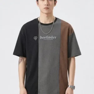 Men's Relaxed-Fit Colourblock T-Shirt – Style 913