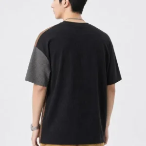 Men's Relaxed-Fit Colourblock T-Shirt – Style 913