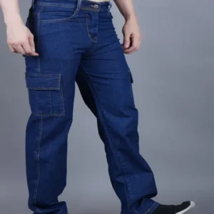 Men's Relaxed-Fit Mid-Rise Cargo Jeans – Style 826