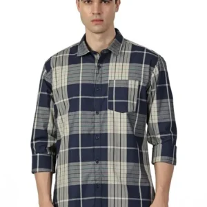 Men's Slim-Fit Check Shirt – Style 209