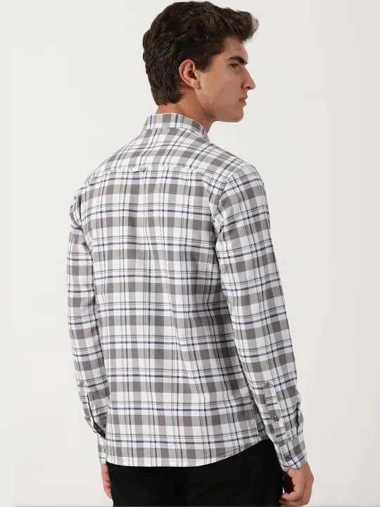Men's Slim-Fit Check Shirt – Style 241