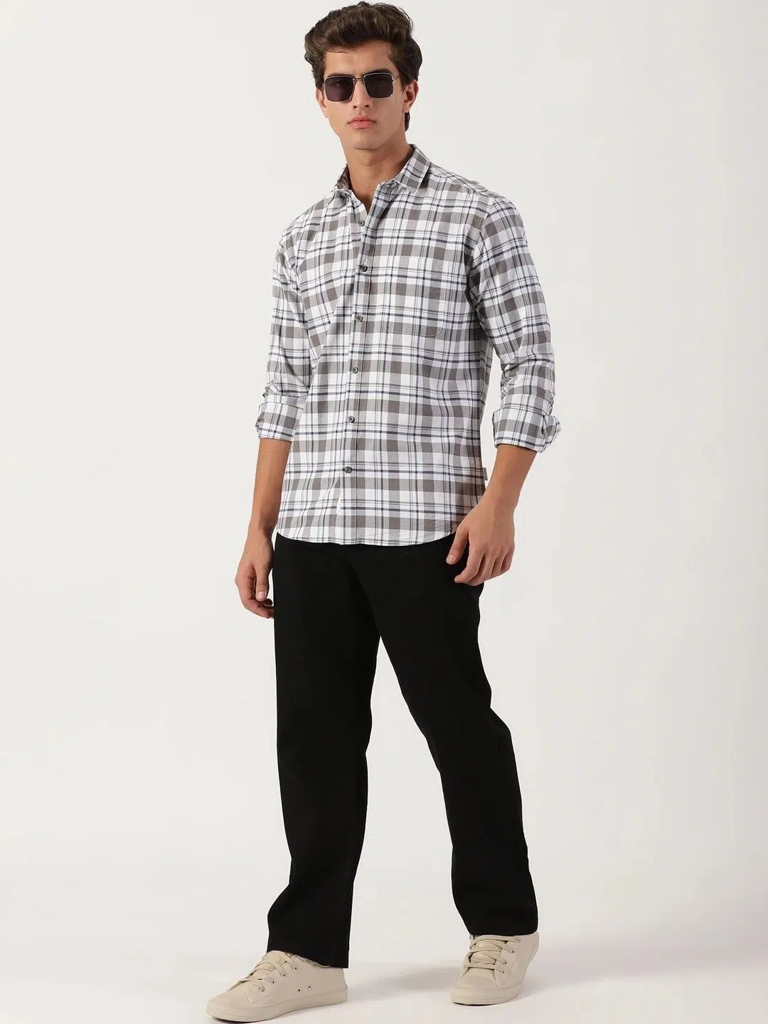 Men's Slim-Fit Check Shirt – Style 241