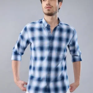Men's Slim-Fit Check Shirt – Style 470