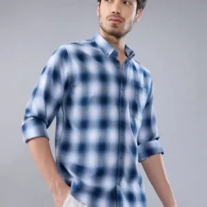 Men's Slim-Fit Check Shirt – Style 470
