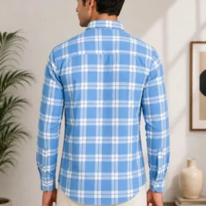 Men's Slim-Fit Check Shirt – Style 596