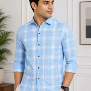 Men's Slim-Fit Check Shirt – Style 622