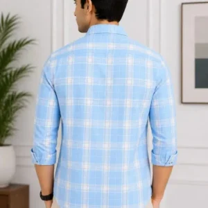 Men's Slim-Fit Check Shirt – Style 622