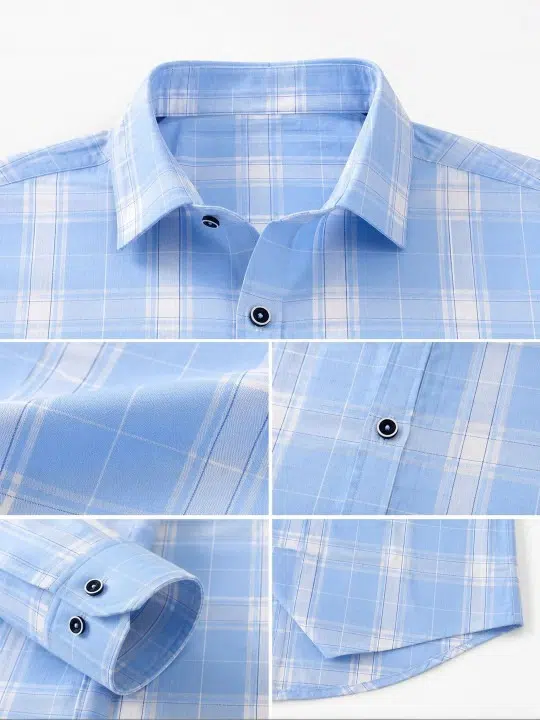 Men's Slim-Fit Check Shirt – Style 622