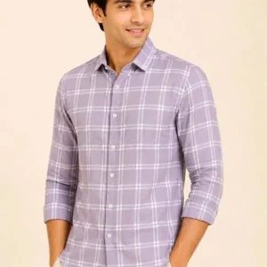 Men's Slim-Fit Check Shirt – Style 628