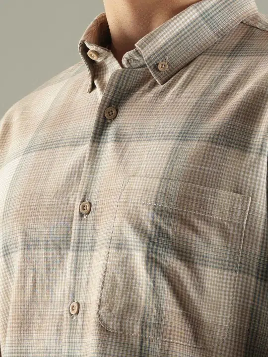 Men's Slim-Fit Check Shirt – Style 716