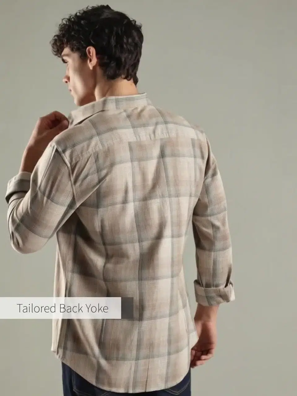 Men's Slim-Fit Check Shirt – Style 716