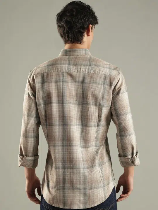 Men's Slim-Fit Check Shirt – Style 716