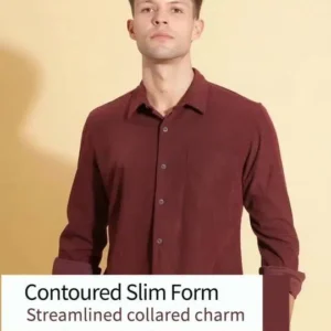 Men's Slim-Fit Corduroy Shirt – Style 496