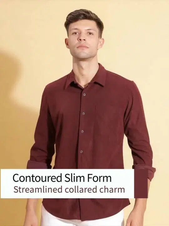 Men's Slim-Fit Corduroy Shirt – Style 496