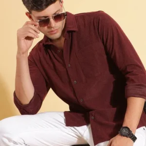 Men's Slim-Fit Corduroy Shirt – Style 496