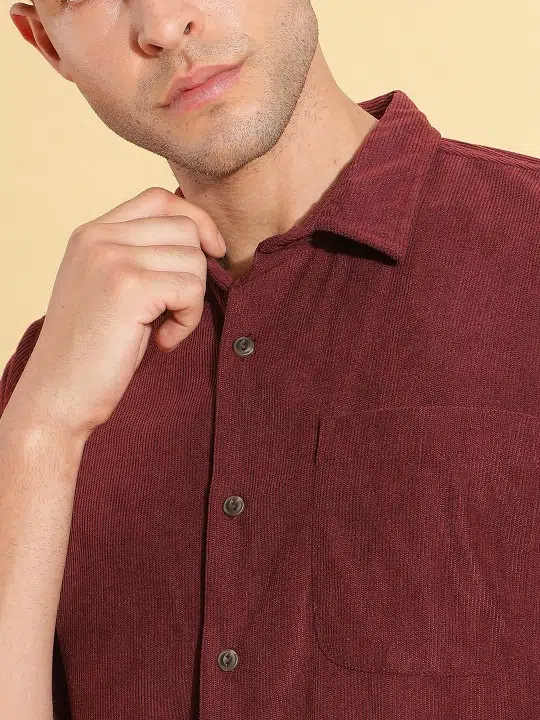 Men's Slim-Fit Corduroy Shirt – Style 496