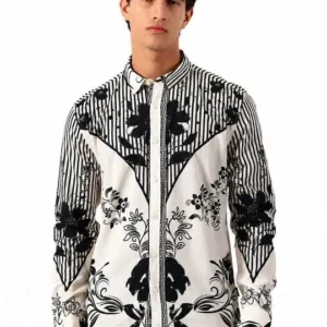 Men's Slim-Fit Floral-Print Shirt – Style 177