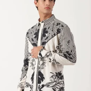 Men's Slim-Fit Floral-Print Shirt – Style 177