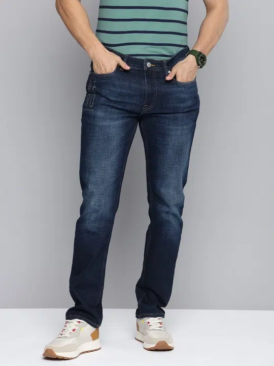 Men's Slim-Fit Heavy-Fade Stretch Jeans – Style 230