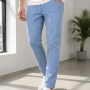 Men's Slim-Fit Mid-Rise Distressed Stretch Jeans – Style 557