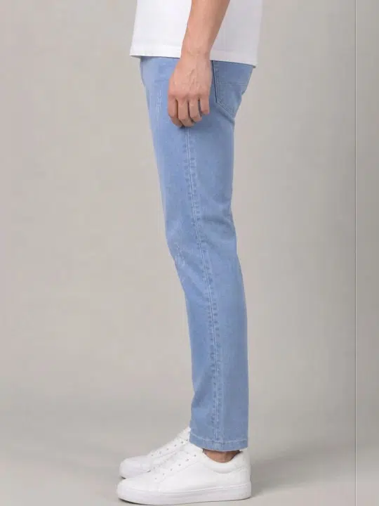 Men's Slim-Fit Mid-Rise Distressed Stretch Jeans – Style 557