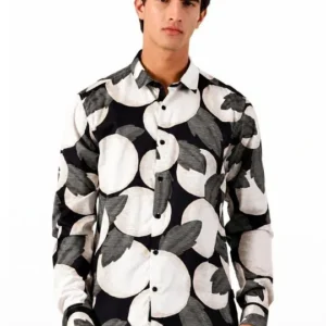 Men's Slim-Fit Print Shirt – Style 027