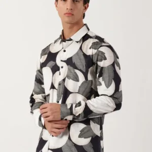 Men's Slim-Fit Print Shirt – Style 027