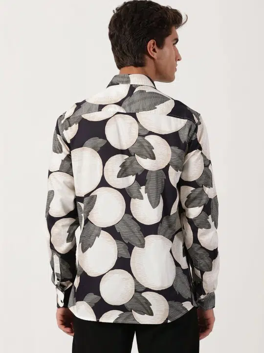 Men's Slim-Fit Print Shirt – Style 027