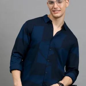 Men's Slim-Fit Print Shirt – Style 102