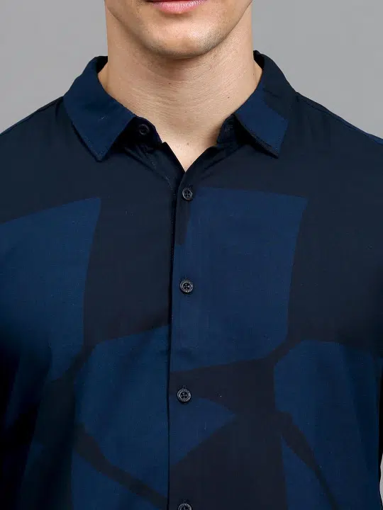 Men's Slim-Fit Print Shirt – Style 102