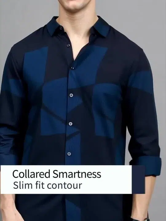 Men's Slim-Fit Print Shirt – Style 102