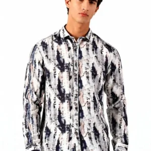 Men's Slim-Fit Print Shirt – Style 194