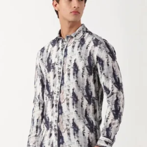 Men's Slim-Fit Print Shirt – Style 194