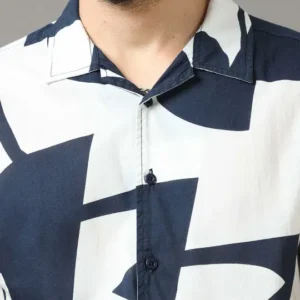Men's Slim-Fit Print Shirt – Style 196