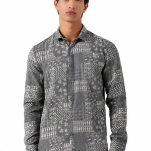 Men's Slim-Fit Print Shirt – Style 235