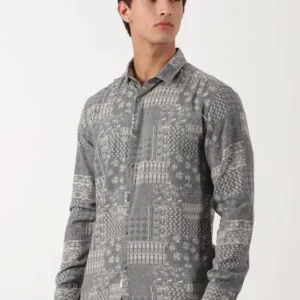 Men's Slim-Fit Print Shirt – Style 235