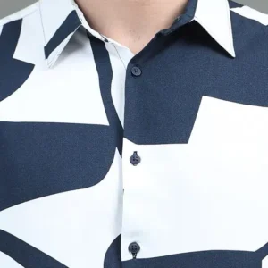 Men's Slim-Fit Print Shirt – Style 758
