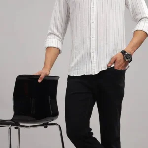 Men's Slim-Fit Stripe Cotton Shirt – Style 780