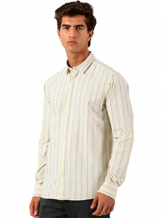 Men's Slim-Fit Stripe Shirt – Style 023