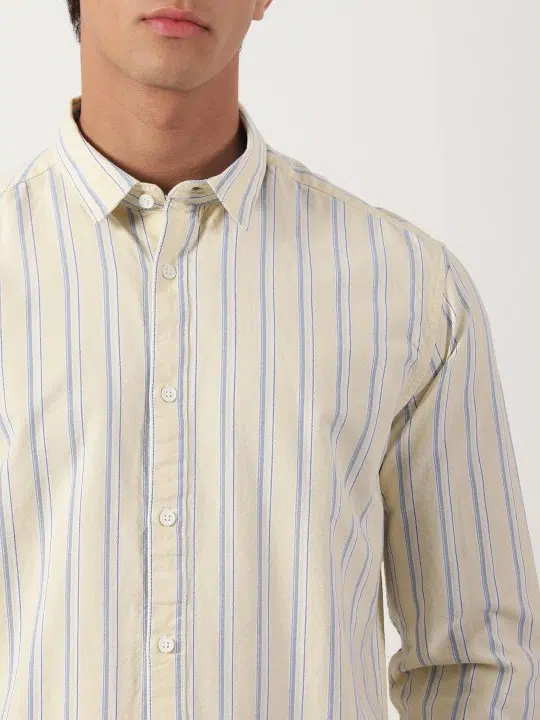 Men's Slim-Fit Stripe Shirt – Style 023