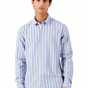 Men's Slim-Fit Stripe Shirt – Style 024