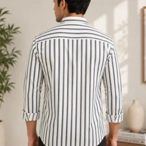 Men's Slim-Fit Stripe Shirt – Style 589