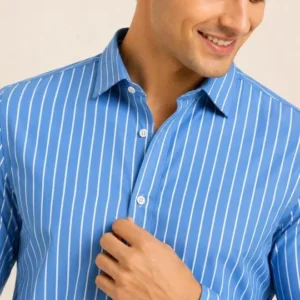 Men's Slim-Fit Stripe Shirt – Style 604
