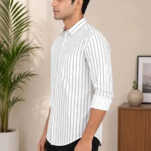 Men's Slim-Fit Stripe Shirt – Style 608